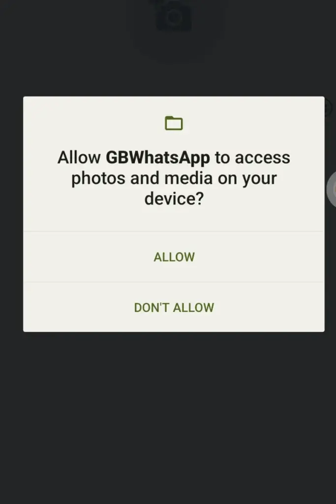 click on the allow acces the photos and videos in device