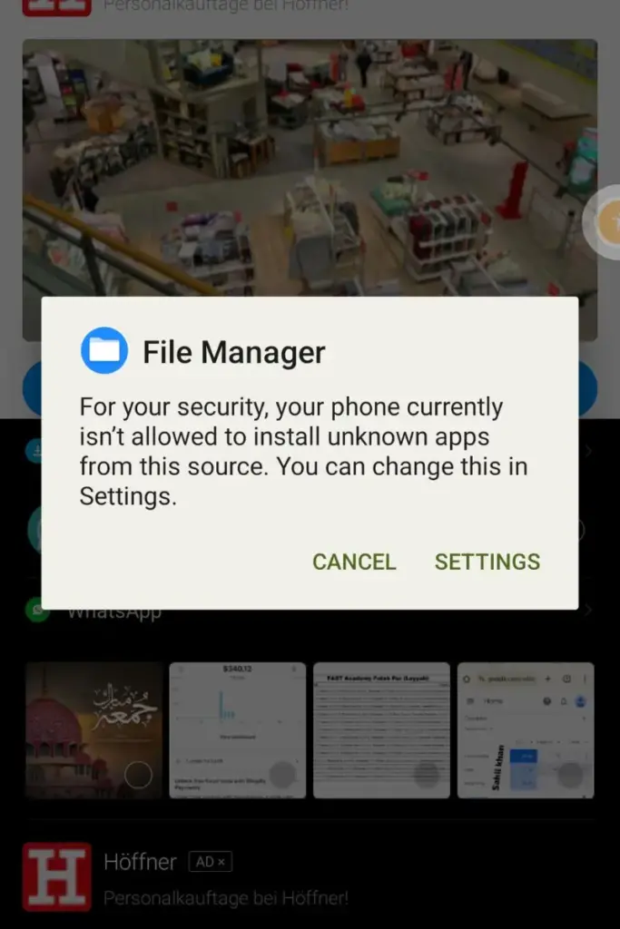 file manager setting in gb whatsapp