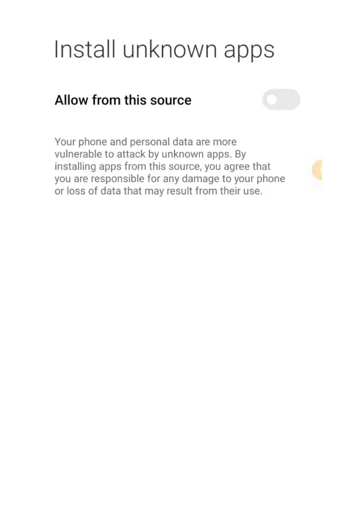 allow from this source after install gb whatsapp