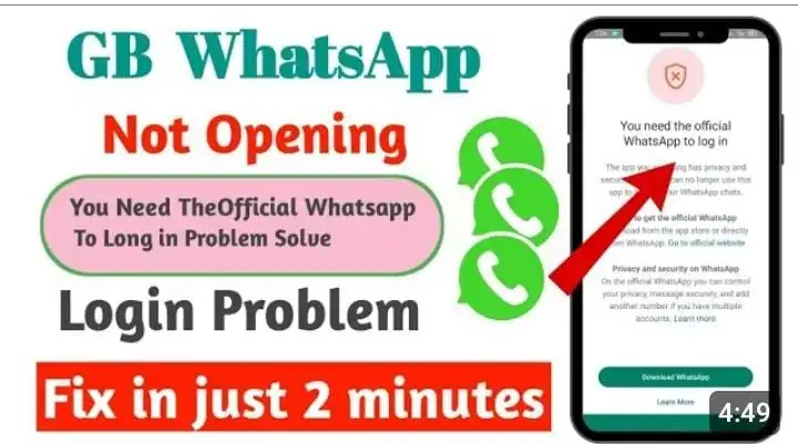 GB WhatsApp login problem fixed