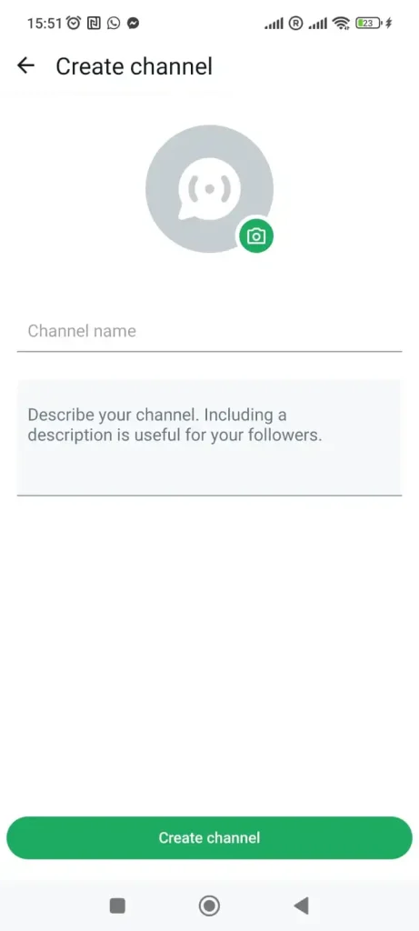 click on bloded latter for creating channel