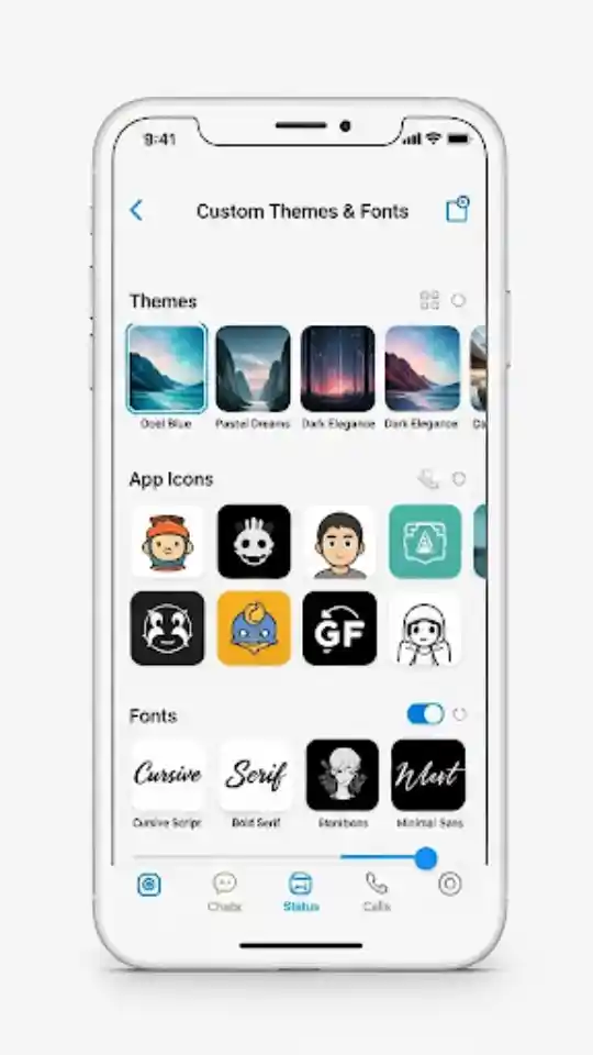 Custom Themes, Icons, and Fonts